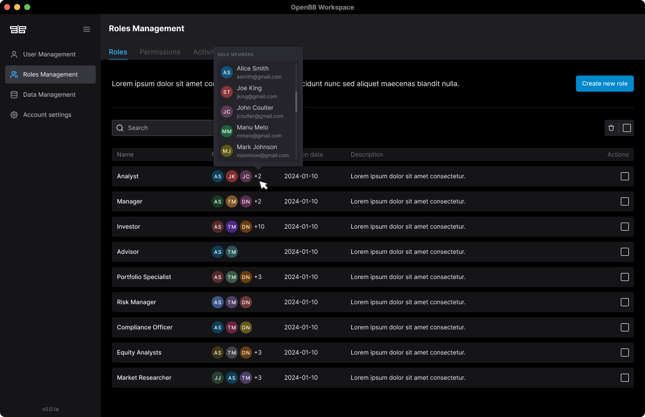 Role User List